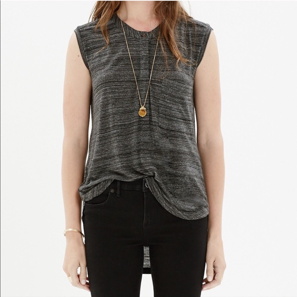 Madewell Tipoff Placket Tunic Muscle Tank Top